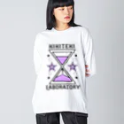 KIKITEKI_LABORATORYの砂時計 薄紫 ビッグシルエットロングスリーブTシャツ