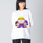 GENP37の青空ピーちゃん ビッグシルエットロングスリーブTシャツ