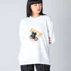 にゃにゅにょのはいたつくん ビッグシルエットロングスリーブTシャツ