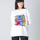 おはる屋さんのカラフルなおばけ達 Big Long Sleeve T-Shirt