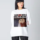 RAF NERDのILLER D**S WITH A SMILE ON HIT FACE Big Long Sleeve T-Shirt