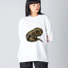 かおちぃちゃんねるのボールパイソン パスタべモチーフ Big Long Sleeve T-Shirt