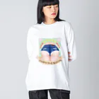 曲線美アートグッズショップの曲線美グッズ ビッグシルエットロングスリーブTシャツ