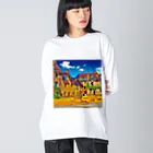 GALLERY misutawoのフランス ロクロナンの街角 Big Long Sleeve T-Shirt