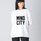 JIMOTOE Wear Local Japanの美濃市 MINO CITY Big Long Sleeve T-Shirt