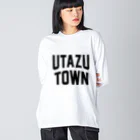 JIMOTOE Wear Local Japanの宇多津町 UTAZU TOWN ビッグシルエットロングスリーブTシャツ