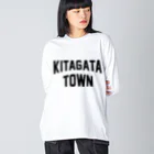 JIMOTO Wear Local Japanの北方町 KITAGATA TOWN ビッグシルエットロングスリーブTシャツ