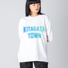 JIMOTOE Wear Local Japanの北方町 KITAGATA TOWN ビッグシルエットロングスリーブTシャツ