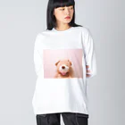 hsyのくまのぬいぐるみ ピンク Big Long Sleeve T-Shirt