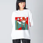 9 10 9（ qu / ten / qu ）のfried rice girl ビッグシルエットロングスリーブTシャツ