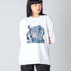 kodo_kodoのパンダのサブカル女の子 ビッグシルエットロングスリーブTシャツ