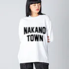 JIMOTOE Wear Local Japanの中能登町市 NAKANO CITY Big Long Sleeve T-Shirt