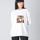 サノズのかわいいビーチボールのデジタルフォトデータ Big Long Sleeve T-Shirt