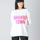 JIMOTOE Wear Local Japanの長洲町 NAGASU TOWN ビッグシルエットロングスリーブTシャツ