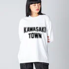 JIMOTOE Wear Local Japanの川崎町 KAWASAKI TOWN Big Long Sleeve T-Shirt