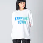 JIMOTOE Wear Local Japanの川崎町 KAWASAKI TOWN Big Long Sleeve T-Shirt