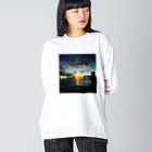 つれない農家のkeep cast for sunrise. ビッグシルエットロングスリーブTシャツ