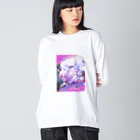 Veliedo (ベリエッド)のピンク目の蝶々 Big Long Sleeve T-Shirt