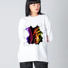 Jei.EmuのRainbow and Cloud  ビッグシルエットロングスリーブTシャツ