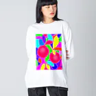 daiichisyoutenのカラフルレモン Big Long Sleeve T-Shirt