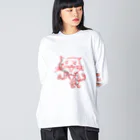 のびたび【のんびり旅するように生きる】公式ショップのケツアゴネコ Big Long Sleeve T-Shirt