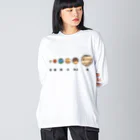 高堂玲/イラストの方のたこ焼き惑星 ビッグシルエットロングスリーブTシャツ