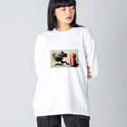 ハルいちLabの躍動感のある猫とコーラ Big Long Sleeve T-Shirt