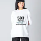 chicodeza by suzuriの503サバエラー ビッグシルエットロングスリーブTシャツ