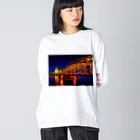 GALLERY misutawoのドイツ 夜のホーエンツォレルン橋とケルン大聖堂 Big Long Sleeve T-Shirt