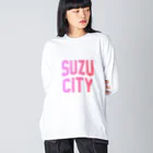 JIMOTOE Wear Local Japanの珠洲市 SUZU CITY ビッグシルエットロングスリーブTシャツ