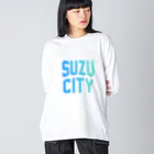 JIMOTOE Wear Local Japanの珠洲市 SUZU CITY ビッグシルエットロングスリーブTシャツ