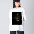 犬の海と月 Big Long Sleeve T-Shirt