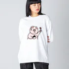 ＋Whimsyの豚キムチ Big Long Sleeve T-Shirt