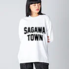 JIMOTOE Wear Local Japanの佐川町 SAGAWA TOWN ビッグシルエットロングスリーブTシャツ