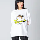 マツバラのもじゃまるぴゃーん ビッグシルエットロングスリーブTシャツ