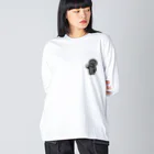 無銭飲食グッズの無銭くん（仮）（胸） Big Long Sleeve T-Shirt