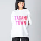 JIMOTOE Wear Local Japanの田上町 TAGAMI TOWN ビッグシルエットロングスリーブTシャツ