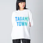 JIMOTOE Wear Local Japanの田上町市 TAGAMI TOWN Big Long Sleeve T-Shirt