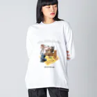 猫のイラスト屋さんのChahideyasuc　hareame Big Long Sleeve T-Shirt