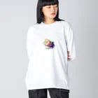 バナナ家のネコロビクス（レトロ） Big Long Sleeve T-Shirt