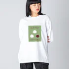 スロータイプ書店 Slowtype Booksの豆大福 背景有 289 Big Long Sleeve T-Shirt