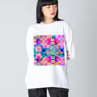 egg Artworks & the cocaine's pixの『iмitΔti٥n ¤f ◊lie◊fe』 ビッグシルエットロングスリーブTシャツ