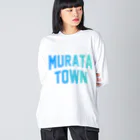 JIMOTOE Wear Local Japanの村田町 MURATA TOWN ビッグシルエットロングスリーブTシャツ