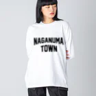 JIMOTOE Wear Local Japanの長沼町 NAGANUMA  TOWN Big Long Sleeve T-Shirt