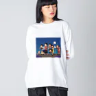 ミャンマーへの支援のミャンマーの鍋鳴らし Big Long Sleeve T-Shirt