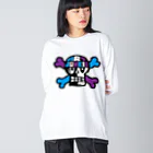 アートジャンキーSUZURI支店のAJ SKULL LLC ロゴ Big Long Sleeve T-Shirt