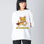 縁-yukari-のMY SUPER HERO ビッグシルエットロングスリーブTシャツ