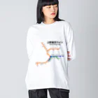 柏洋堂の上野東京ライン 路線図 ビッグシルエットロングスリーブTシャツ