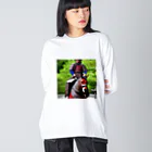 ミラくまの鎧を着た侍 Big Long Sleeve T-Shirt