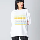 design at.のハジチに願いをこめて ビッグシルエットロングスリーブTシャツ